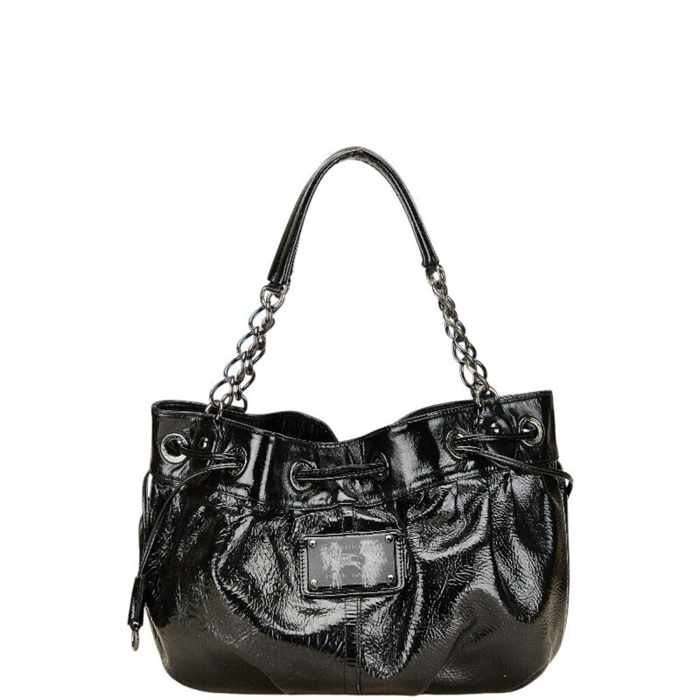 Burberry Blue Label Shoulder Bag Black Enamel